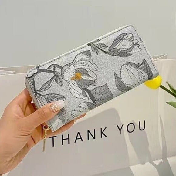 Women’s Floral Long Clutch Wallet - Picture 2 of 4